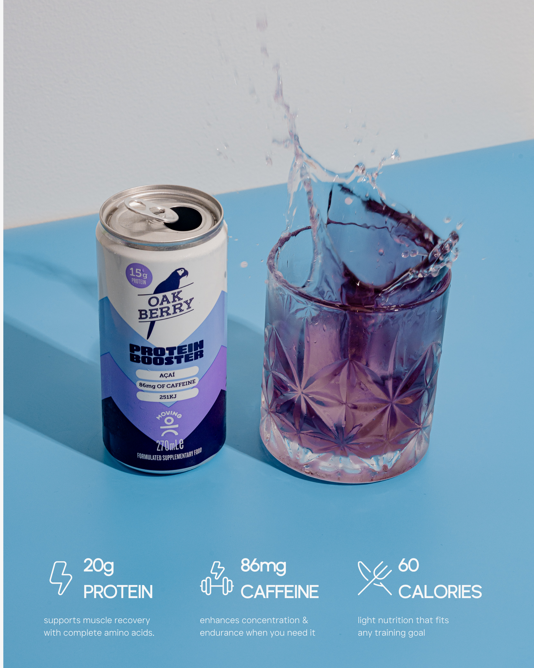 Protein Booster - Acai - 24 Cans