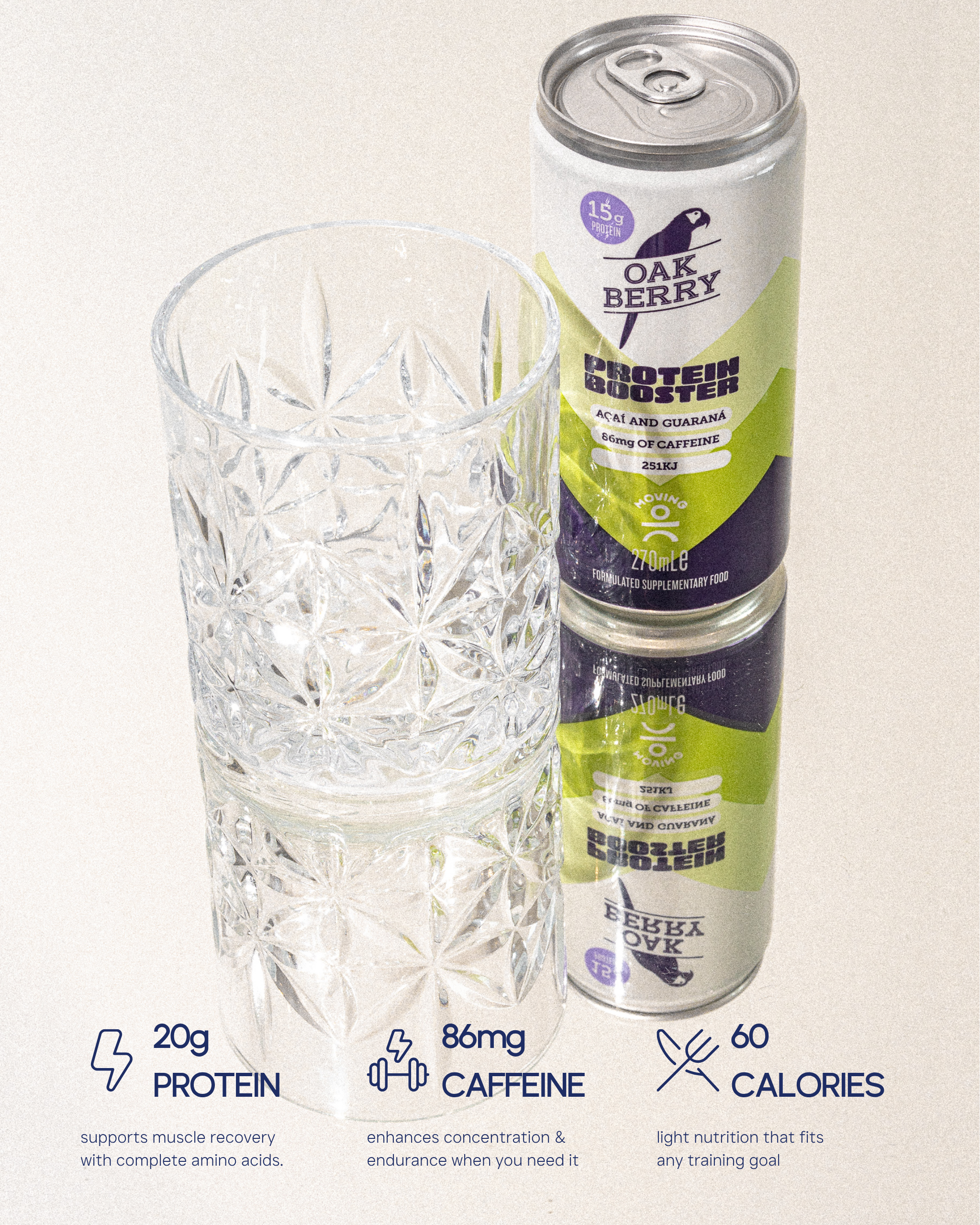 Protein Booster - Acai & Guarana - 24 Cans